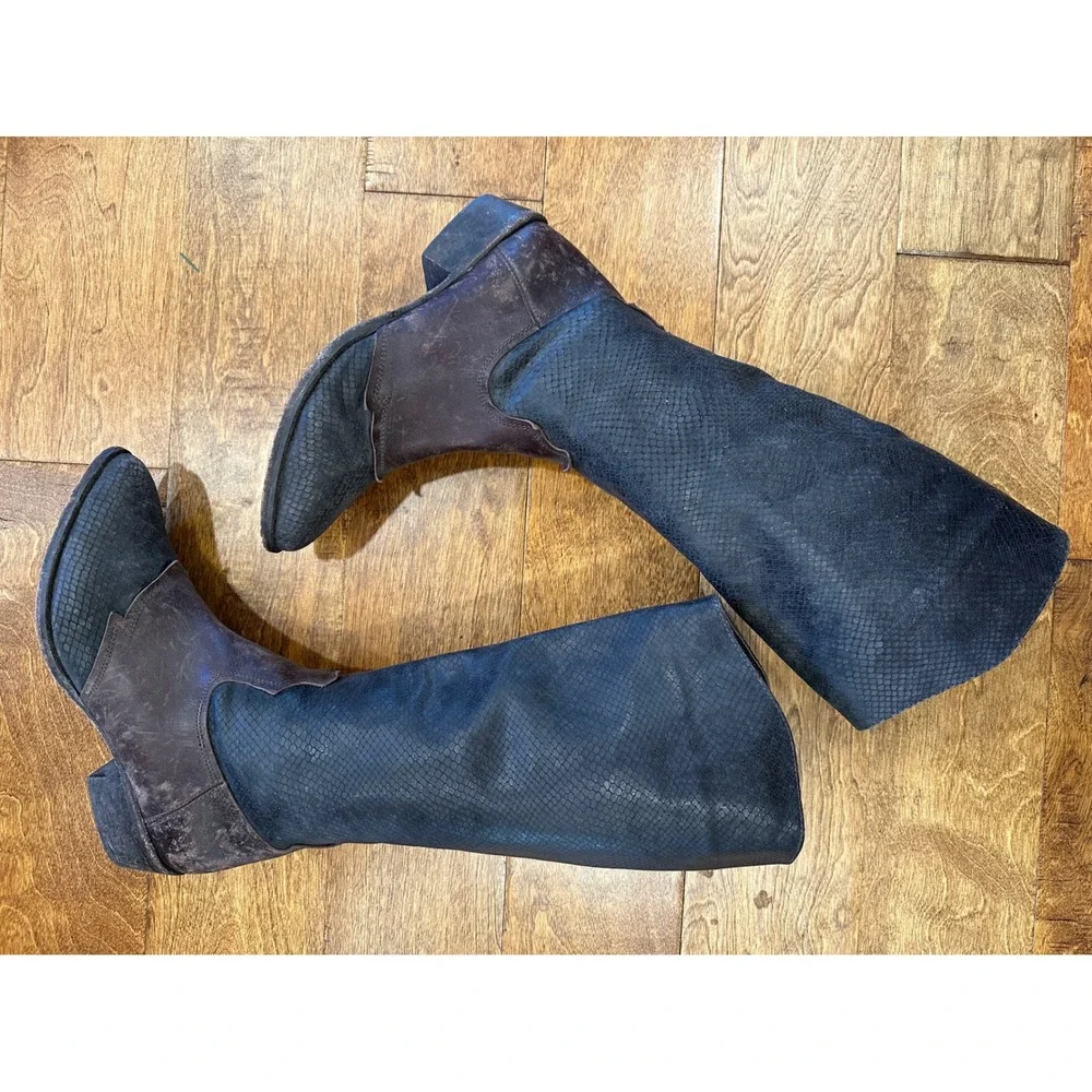 Vintage Matisse Leather Cowboy Boots Sz 10 Rare Two Tone Western High End $400‎